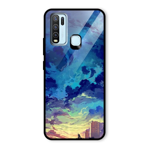 Cloud Art Glass Back Case for Vivo Y30