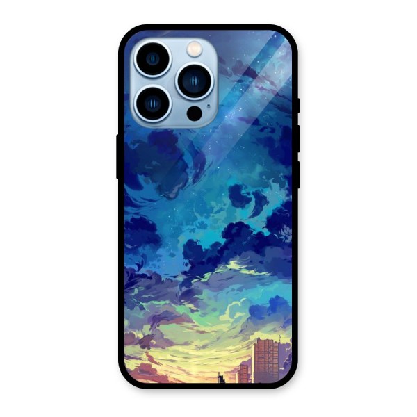 Cloud Art Glass Back Case for iPhone 13 Pro