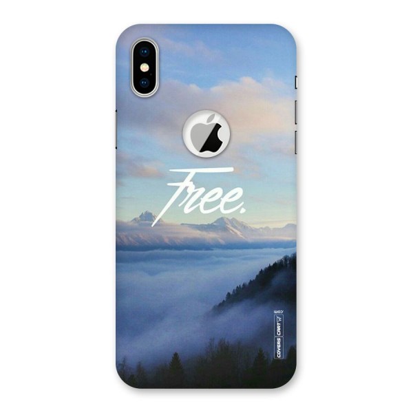 Cloudy Free Back Case for iPhone XS Logo Cut