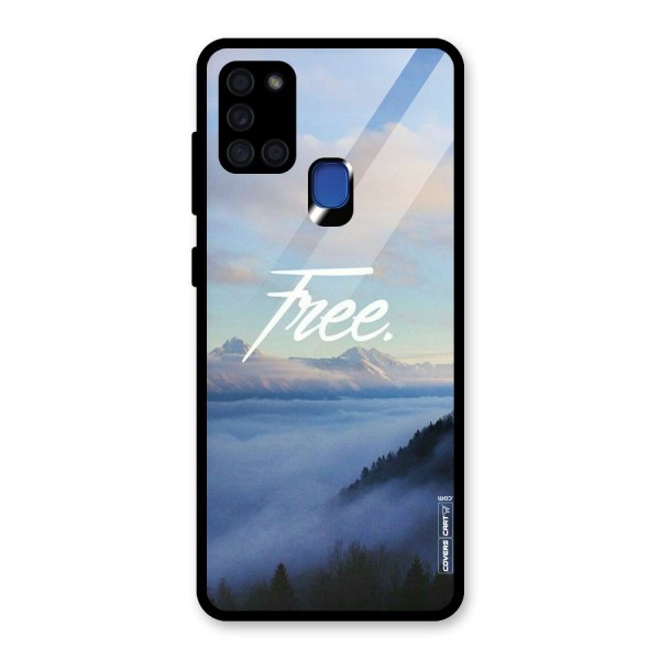 Cloudy Free Glass Back Case for Galaxy A21s