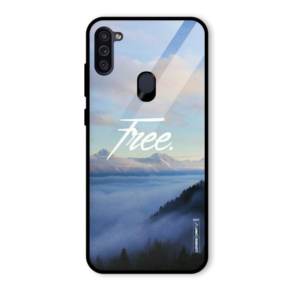 Cloudy Free Glass Back Case for Galaxy M11