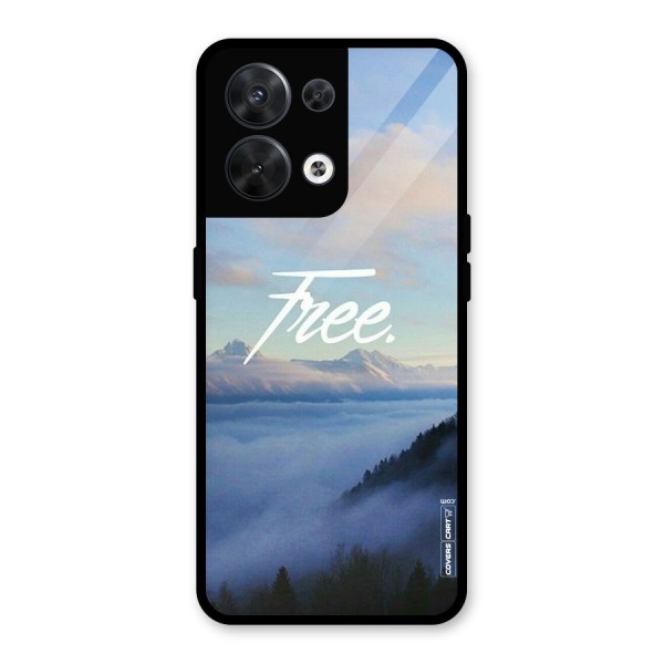 Cloudy Free Glass Back Case for Oppo Reno8 5G