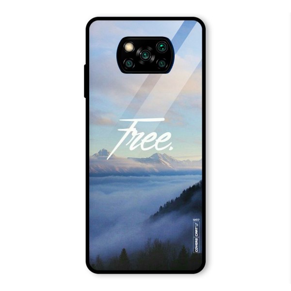 Cloudy Free Glass Back Case for Poco X3 Pro