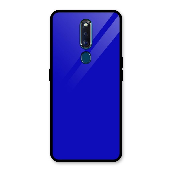 Cobalt Blue Glass Back Case for Oppo F11 Pro