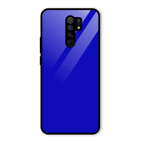 Cobalt Blue Glass Back Case for Redmi 9 Prime