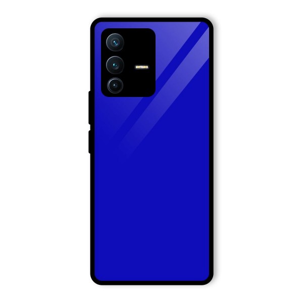 Cobalt Blue Glass Back Case for Vivo V23 Pro