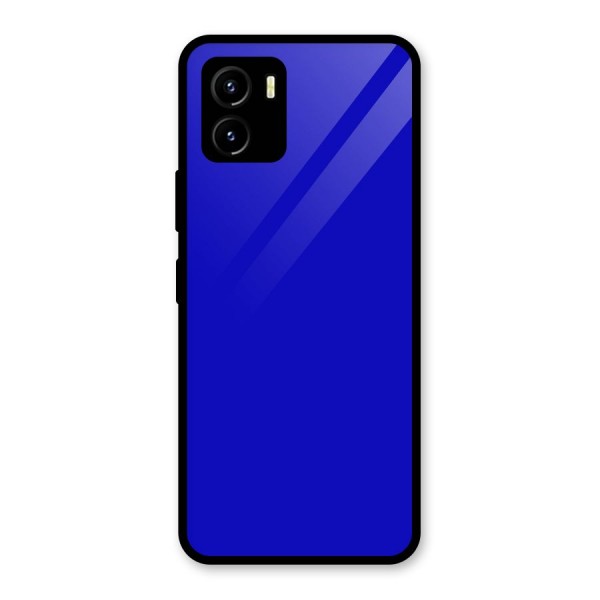 Cobalt Blue Glass Back Case for Vivo Y15s