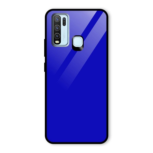 Cobalt Blue Glass Back Case for Vivo Y30