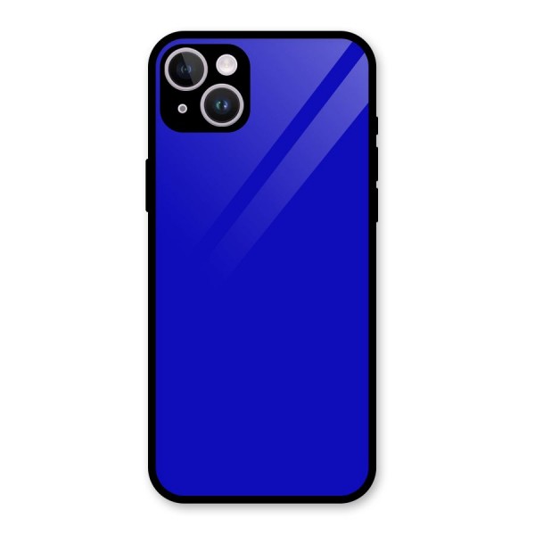 Cobalt Blue Glass Back Case for iPhone 14 Plus