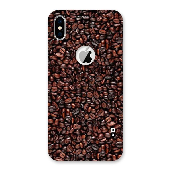 Cocoa Beans Back Case for iPhone XS Logo Cut