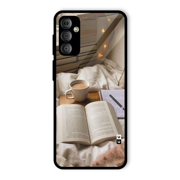 Coffee And Books Glass Back Case for Galaxy F23