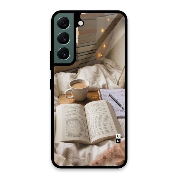 Coffee And Books Glass Back Case for Galaxy S22 5G