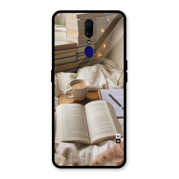 Coffee And Books Glass Back Case for Oppo F11