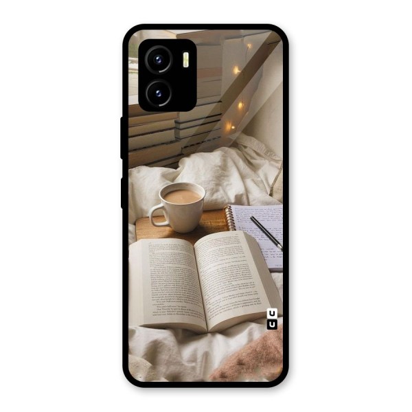 Coffee And Books Glass Back Case for Vivo Y15s