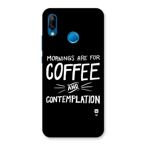 Coffee And Contemplation Back Case for Huawei P20 Lite