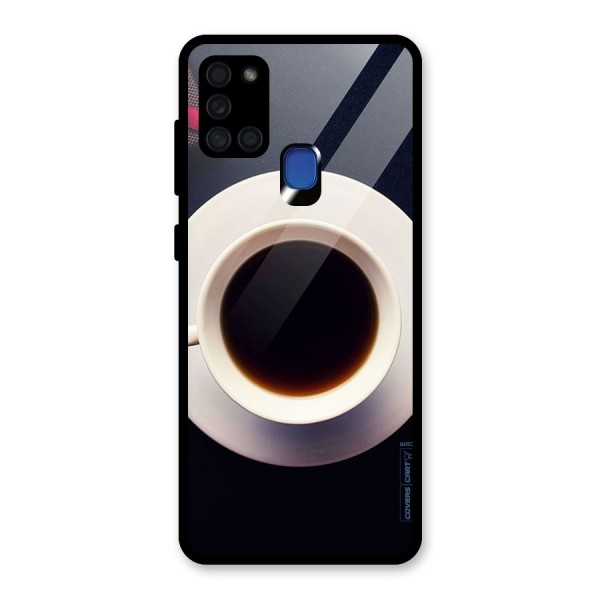 Coffee And Cookies Glass Back Case for Galaxy A21s