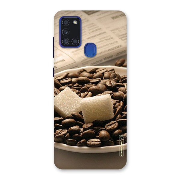 Coffee And Sugar Cubes Back Case for Galaxy A21s