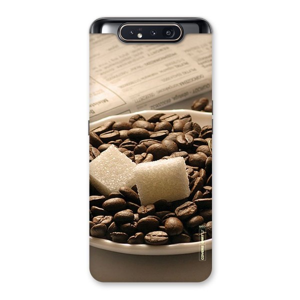 Coffee And Sugar Cubes Back Case for Galaxy A80