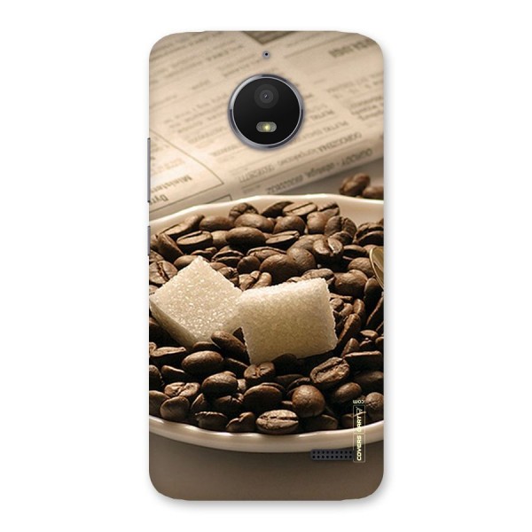 Coffee And Sugar Cubes Back Case for Moto E4