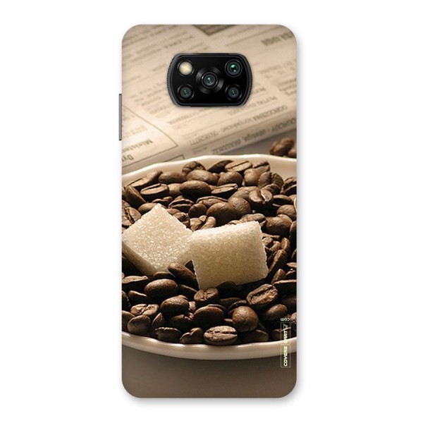 Coffee And Sugar Cubes Back Case for Poco X3