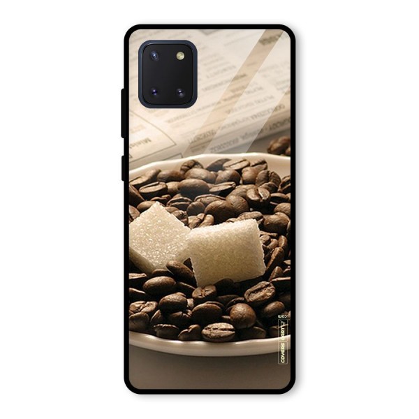 Coffee And Sugar Cubes Glass Back Case for Galaxy Note 10 Lite