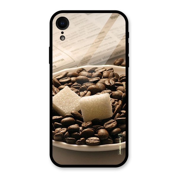 Coffee And Sugar Cubes Glass Back Case for XR