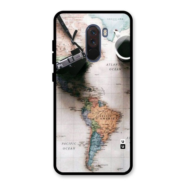 Coffee And Travel Glass Back Case for Poco F1