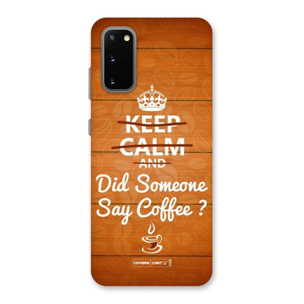 Coffee Ardour Back Case for Galaxy S20