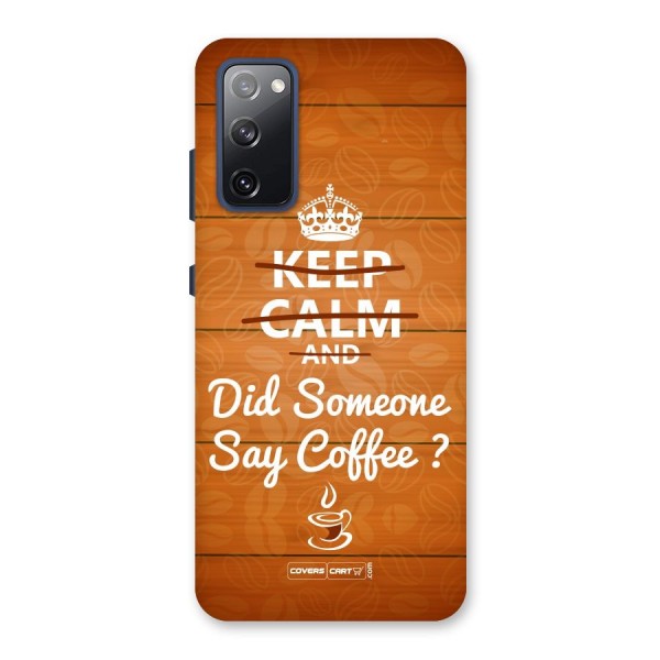 Coffee Ardour Back Case for Galaxy S20 FE