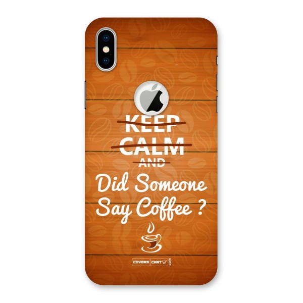 Coffee Ardour Back Case for iPhone XS Logo Cut