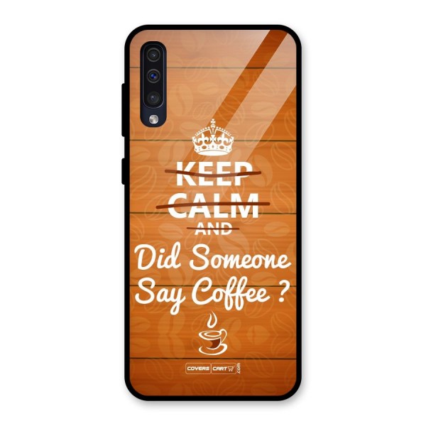 Coffee Ardour Glass Back Case for Galaxy A50s