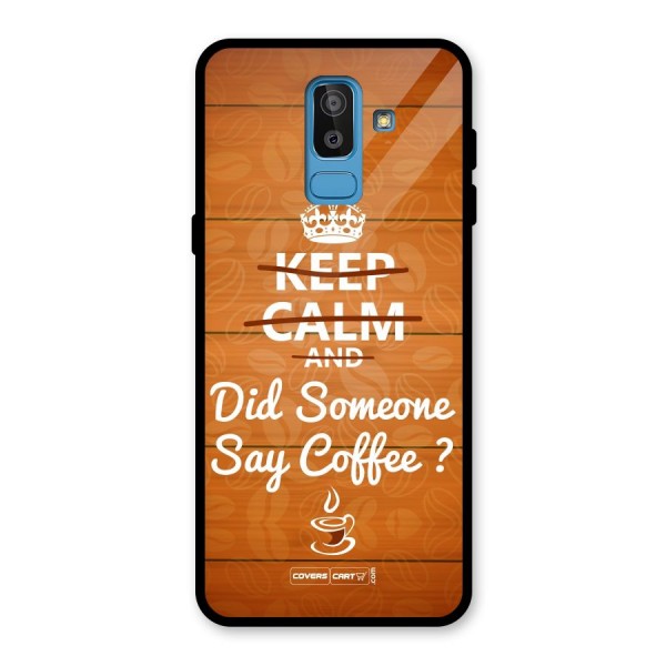 Coffee Ardour Glass Back Case for Galaxy J8