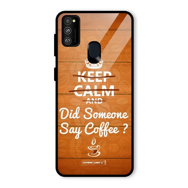 Coffee Ardour Glass Back Case for Galaxy M21