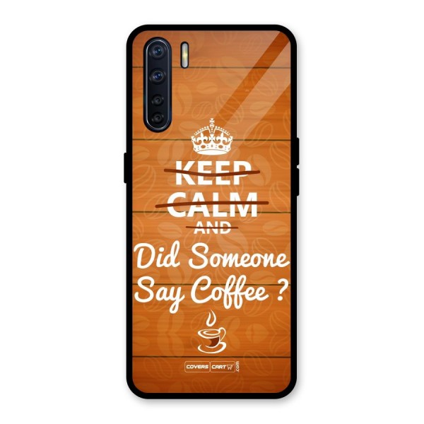 Coffee Ardour Glass Back Case for Oppo F15