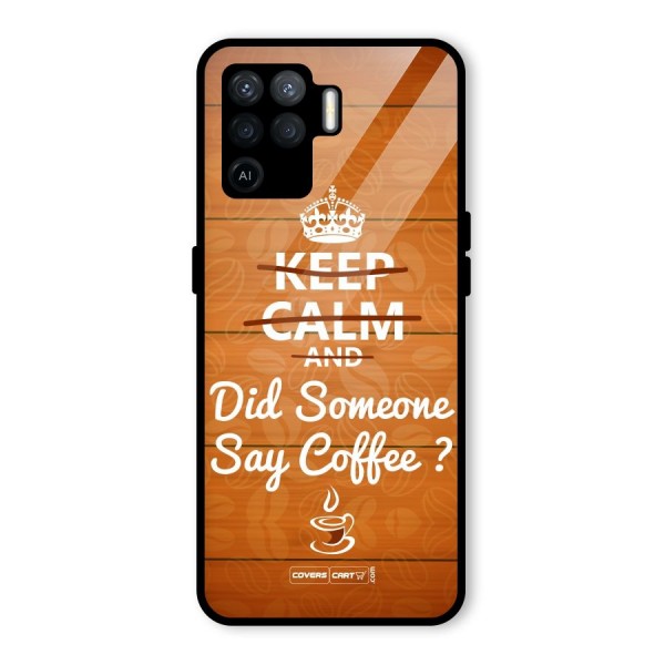 Coffee Ardour Glass Back Case for Oppo F19 Pro