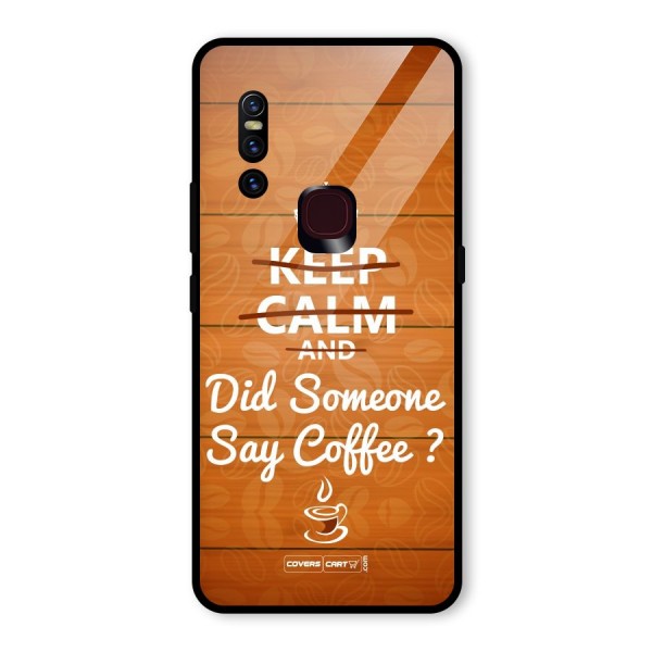 Coffee Ardour Glass Back Case for Vivo V15