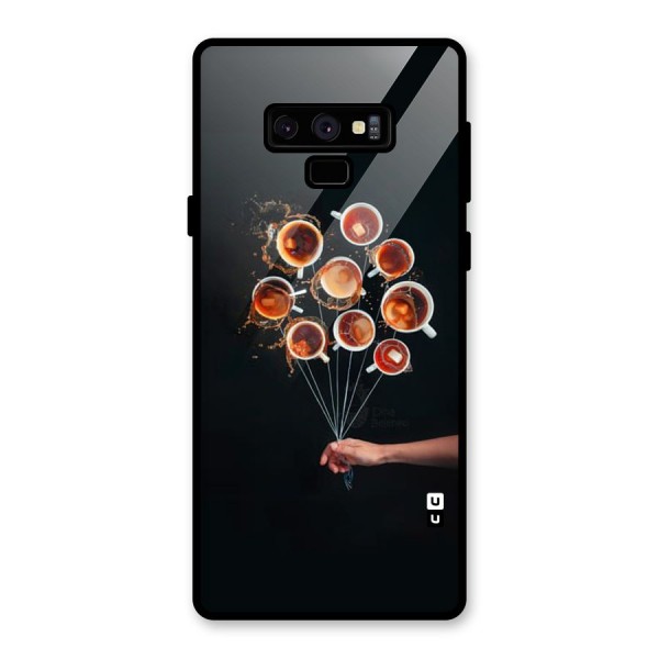 Coffee Balloon Glass Back Case for Galaxy Note 9