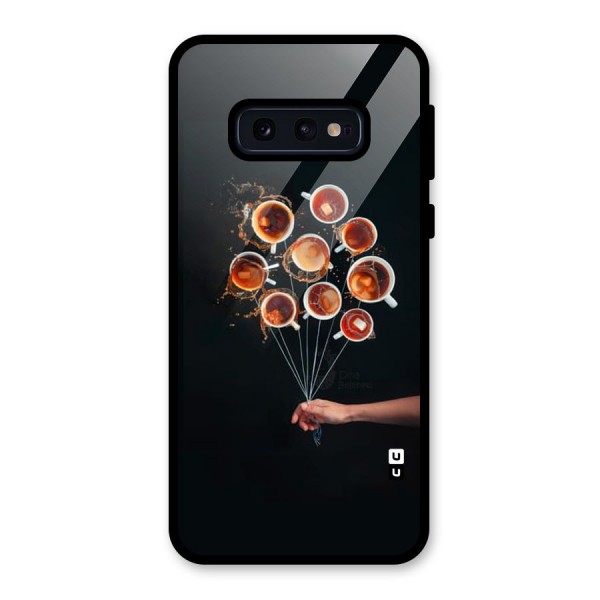 Coffee Balloon Glass Back Case for Galaxy S10e