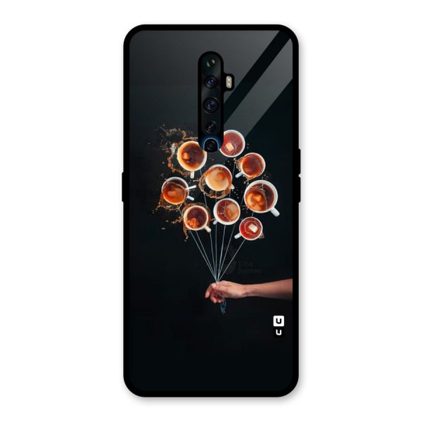 Coffee Balloon Glass Back Case for Oppo Reno2 Z