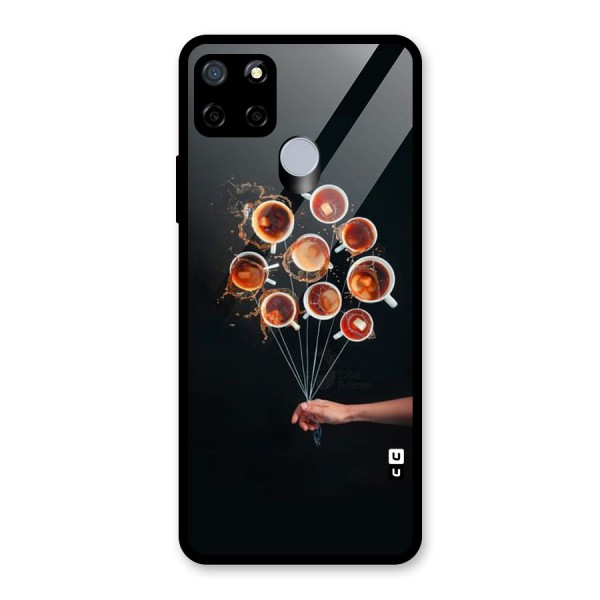 Coffee Balloon Glass Back Case for Realme C12