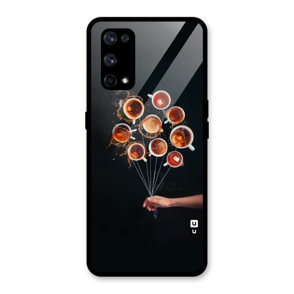 Coffee Balloon Glass Back Case for Realme X7 Pro