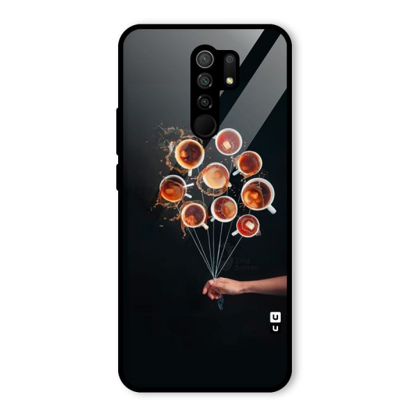 Coffee Balloon Glass Back Case for Redmi 9 Prime