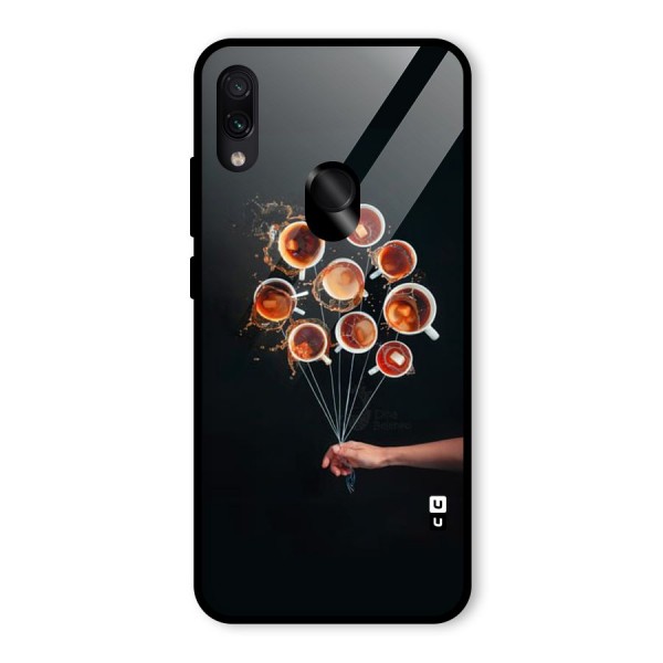 Coffee Balloon Glass Back Case for Redmi Note 7