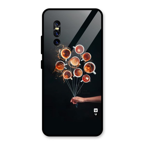 Coffee Balloon Glass Back Case for Vivo V15 Pro