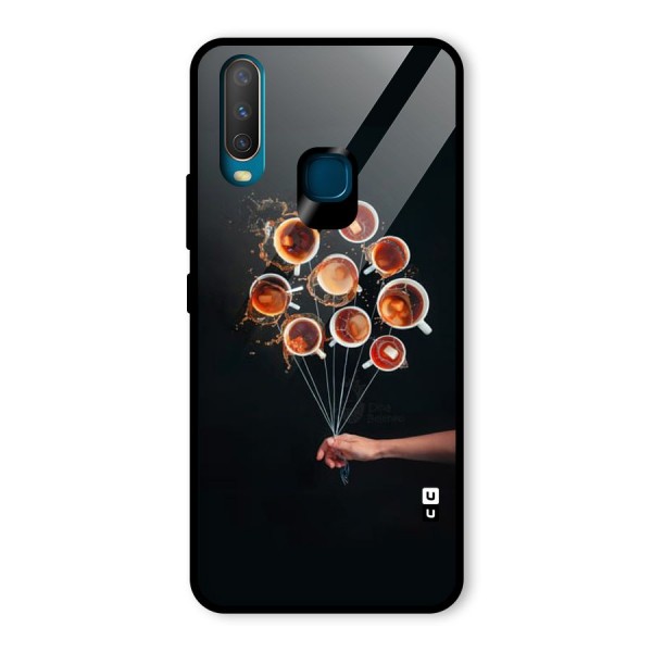 Coffee Balloon Glass Back Case for Vivo Y12