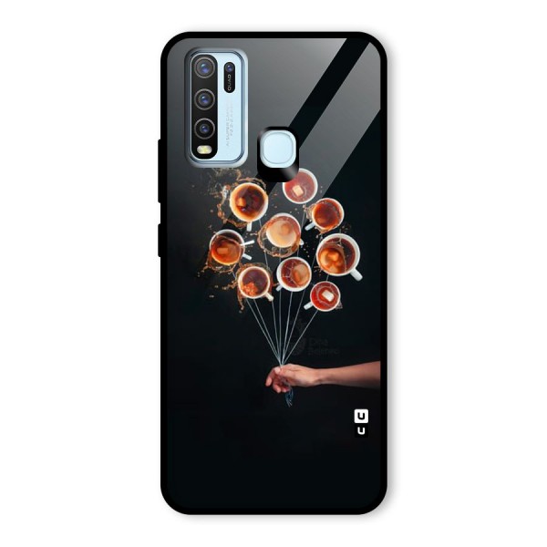 Coffee Balloon Glass Back Case for Vivo Y30