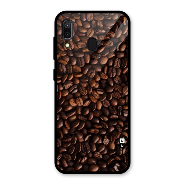 Coffee Beans Scattered Glass Back Case for Galaxy A30