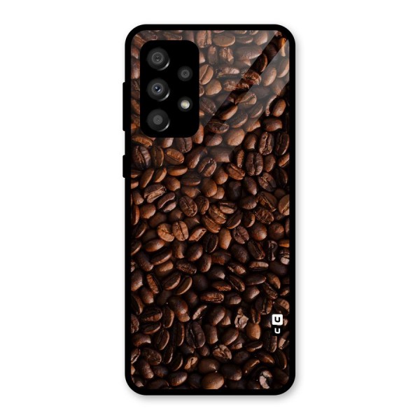 Coffee Beans Scattered Glass Back Case for Galaxy A32