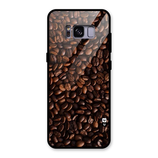 Coffee Beans Scattered Glass Back Case for Galaxy S8