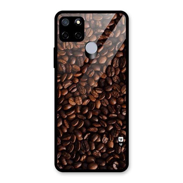 Coffee Beans Scattered Glass Back Case for Realme C15